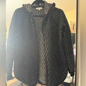 Madewell Black and White Chevron Sweater